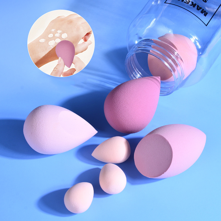 ProMakeUp® Professional Makeup Sponge - 7 units + storage container