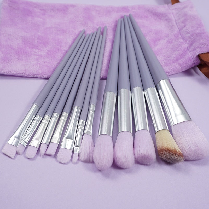 GlamBrush Essentials - 13-Piece Makeup Brush Set + FREE VELVET BAG