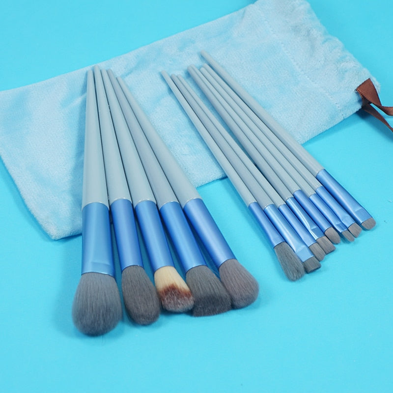 GlamBrush Essentials - 13-Piece Makeup Brush Set + FREE VELVET BAG