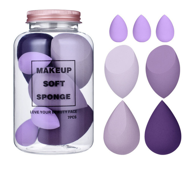 ProMakeUp® Professional Makeup Sponge - 7 units + storage container