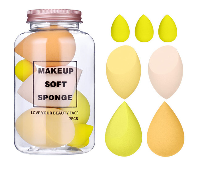 ProMakeUp® Professional Makeup Sponge - 7 units + storage container