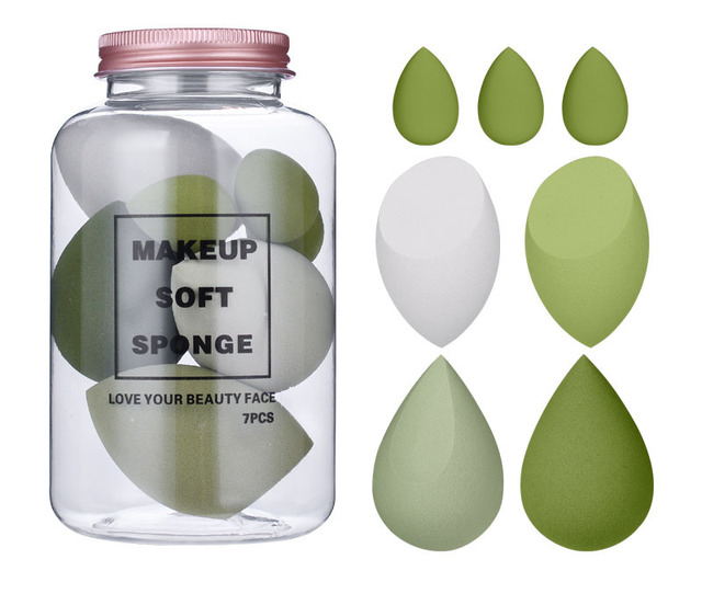 ProMakeUp® Professional Makeup Sponge - 7 units + storage container