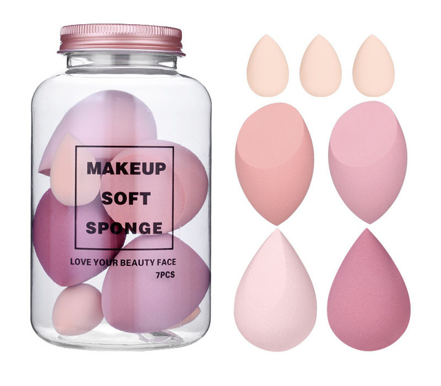 ProMakeUp® Professional Makeup Sponge - 7 units + storage container
