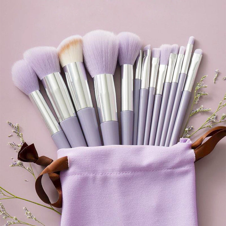 GlamBrush Essentials - 13-Piece Makeup Brush Set + FREE VELVET BAG